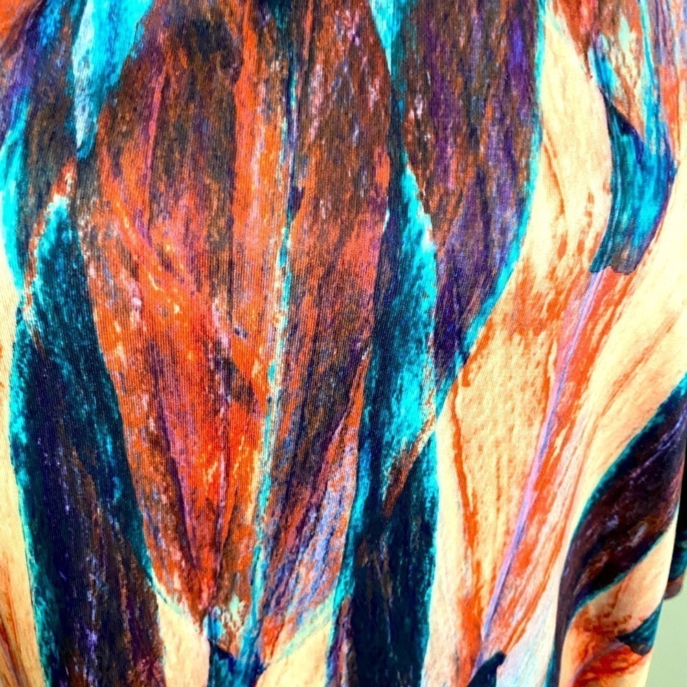 NEW Pixie Lady multi color tunic with a tie in the back. Size XL. - Picture 4 of 5